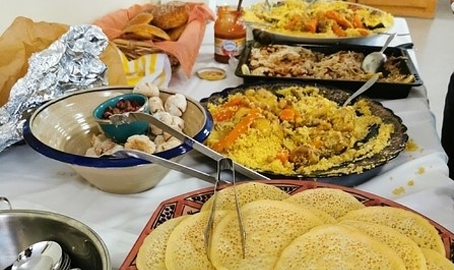 Typisch orientalische Speisen wurden am Buffet angeboten.